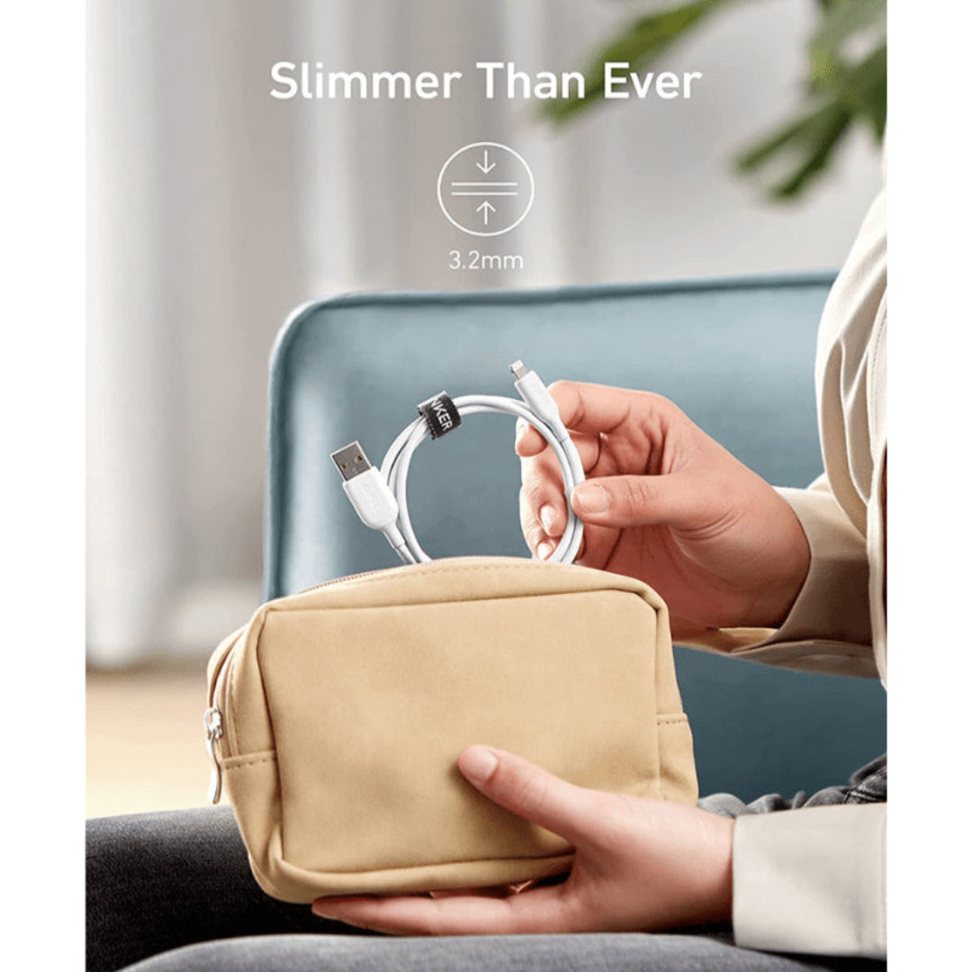 Anker PowerLine III – Ultra-Durable USB-A to Lightning Cable (White)