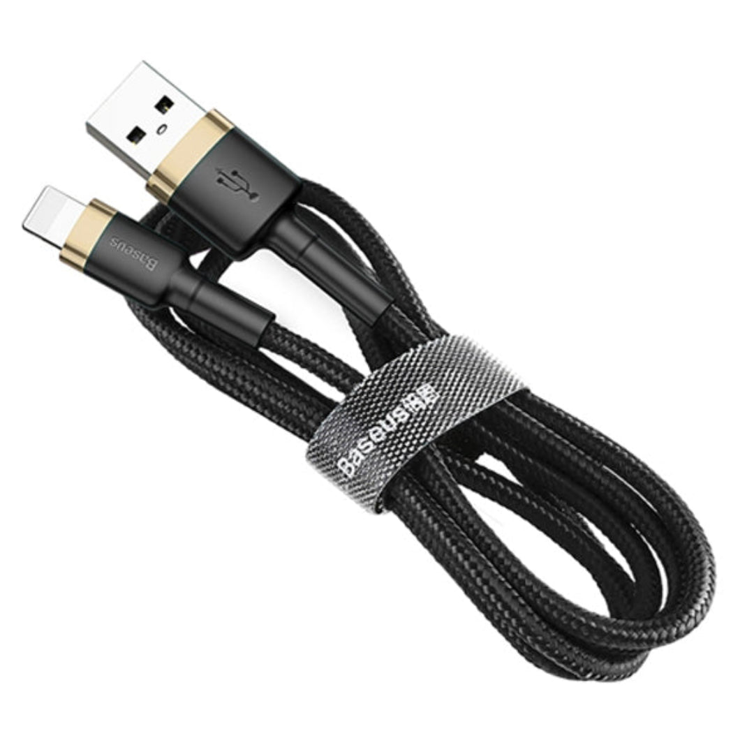 Baseus Cafule USB-A to Lightning Cable – 1M -Fast Charging, Durable Braided Design for iPhone & iPad