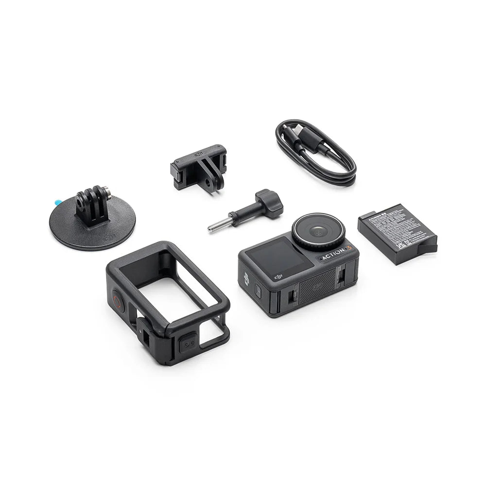 DJI Osmo Action 3 Standard Combo – 4K/120fps Action Camera with Dual Touchscreens, RockSteady 3.0, and 155° Ultra-Wide Lens
