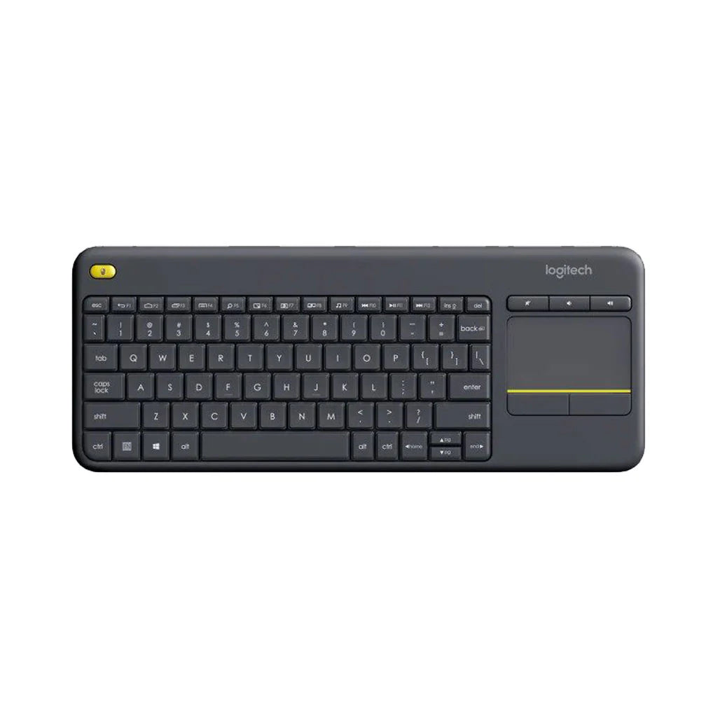 Logitech K400 Plus Touchpad Keyboard for TV Connected PC in Black