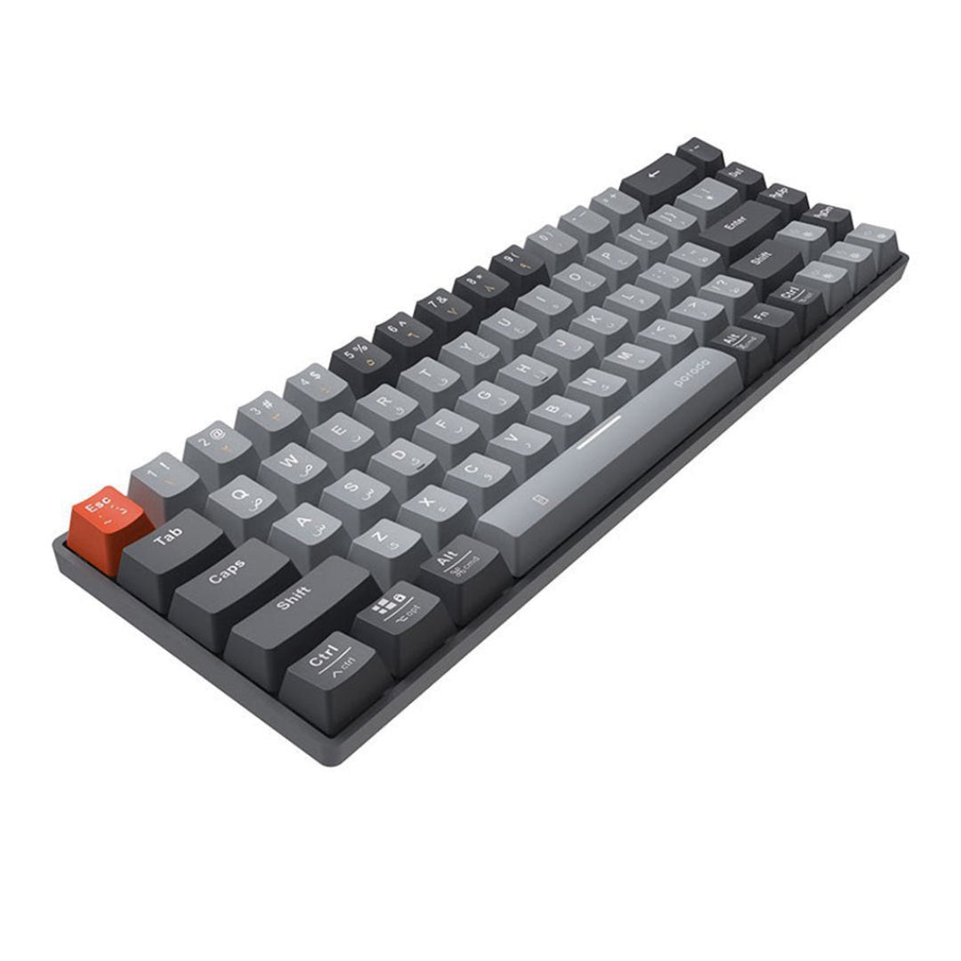 Porodo 68-Key Wireless Mechanical Keyboard – Dual Layout, RGB, Ergonomic