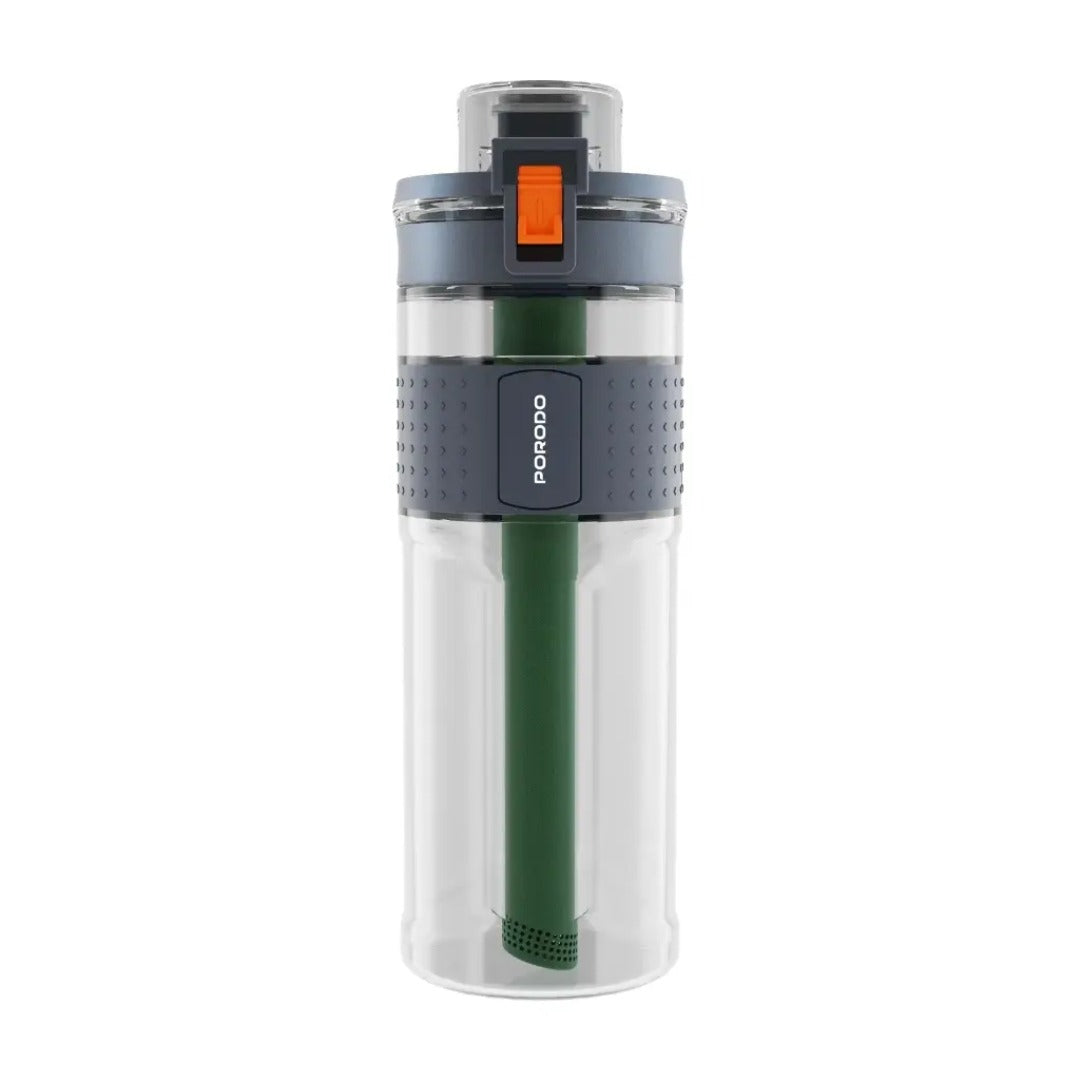 Porodo Lifestyle 2-Stage Filtration Water Bottle - Black | Advanced Filtration for Pure, Fresh Water