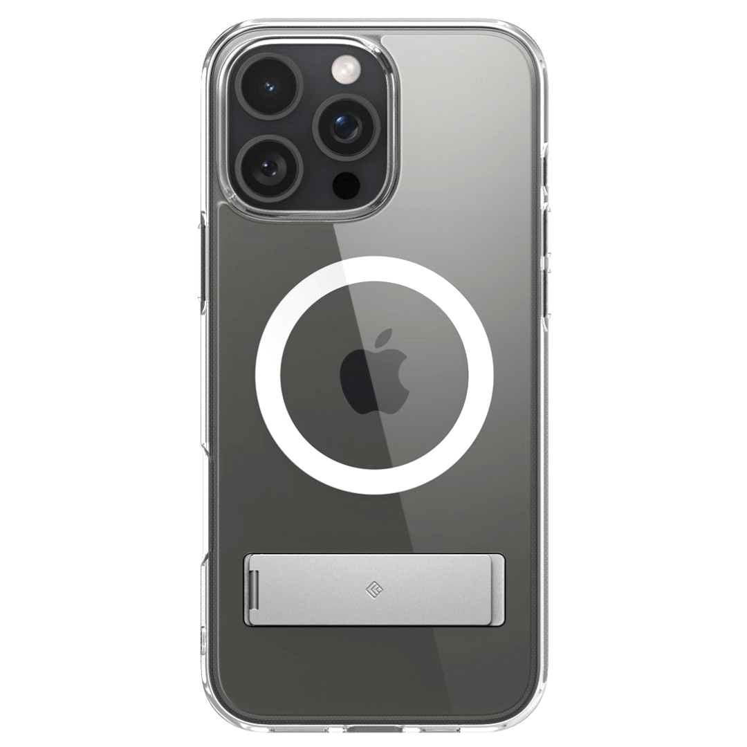 Caseology Cover IPhone 16 Pro -Capella MagFit Kickstand-Clear Gray