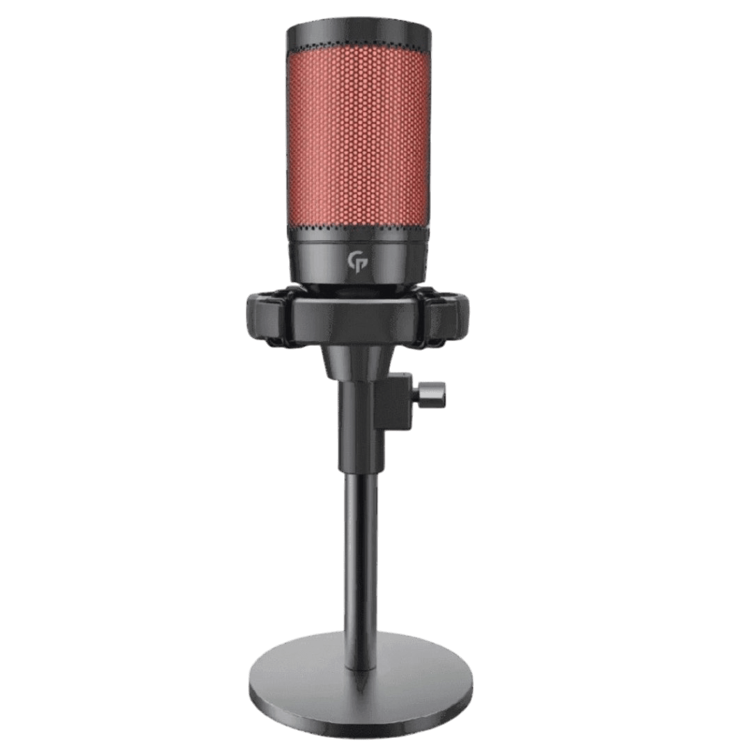 Porodo Gaming Professional RGB Condenser Microphone with Extension Stand - Black