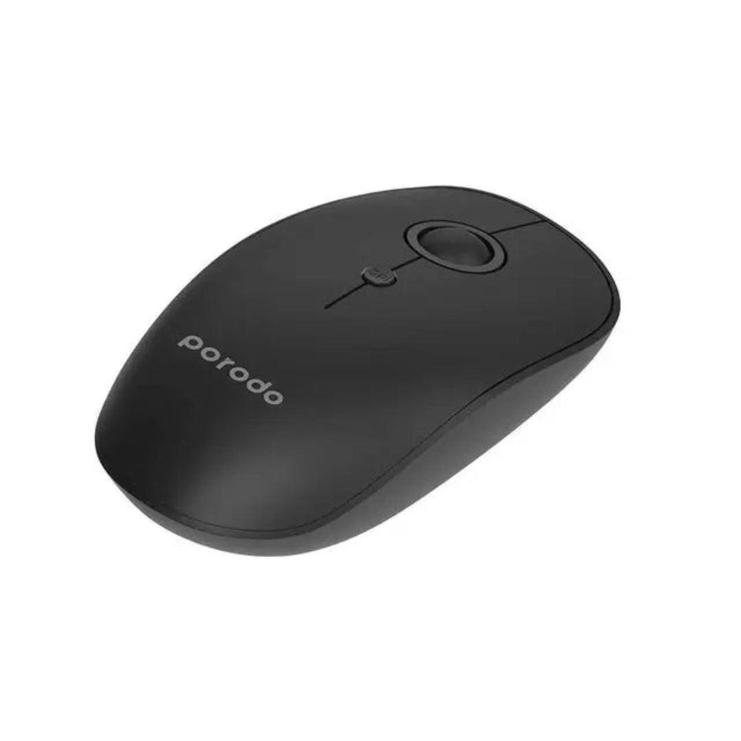 Porodo Dual-Mode Wireless Mouse – Bluetooth 5.0 & 2.4GHz Connectivity-Black