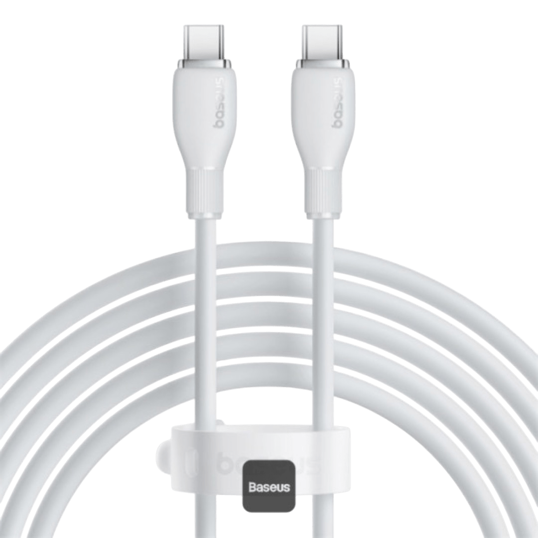 Baseus Cable Pudding Series Fast Charging Type-C to Type-C 100W-1.2M-White