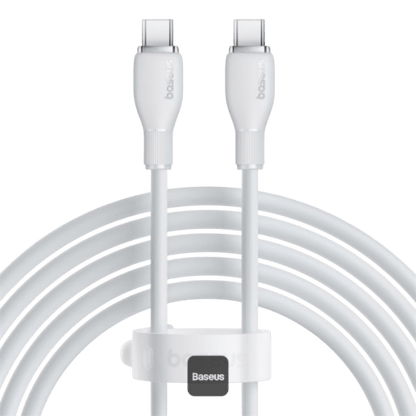 Baseus Cable Pudding Series Fast Charging Type-C to Type-C 100W-1.2M-White