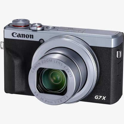 Canon PowerShot G7 X Mark III – 20.1MP 1.0" CMOS Sensor, 4K Video, Flip Screen, Wi-Fi & Bluetooth – Vlogging & Live Streaming Camera- Silver