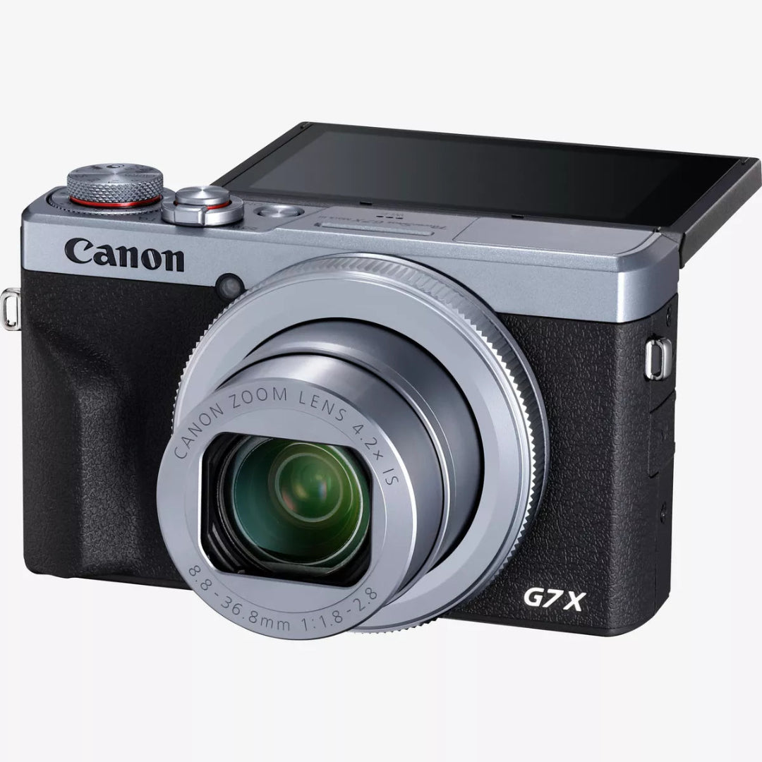 Canon PowerShot G7 X Mark III – 20.1MP 1.0" CMOS Sensor, 4K Video, Flip Screen, Wi-Fi & Bluetooth – Vlogging & Live Streaming Camera- Silver