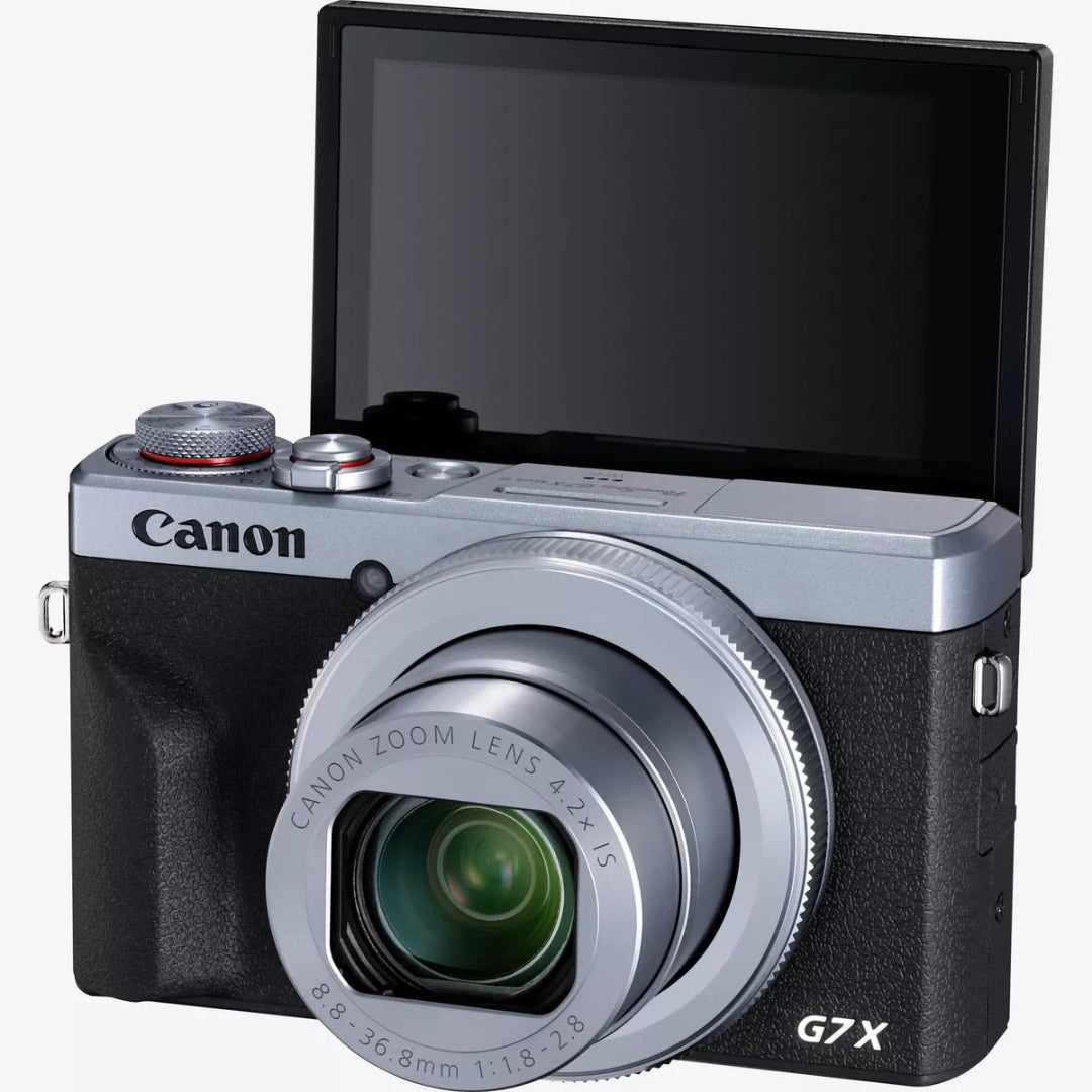 Canon PowerShot G7 X Mark III – 20.1MP 1.0" CMOS Sensor, 4K Video, Flip Screen, Wi-Fi & Bluetooth – Vlogging & Live Streaming Camera- Silver