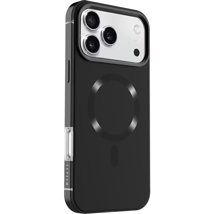 Levelo Opulis MagSafe Frosted Case Black - iPhone 17 Pro Max