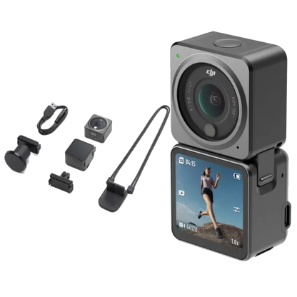 DJI Action 2 Dual Screen Combo – Modular 4K Action Camera with Front & Rear Touchscreens, Magnetic Design, and RockSteady 3.0 Stabilization
