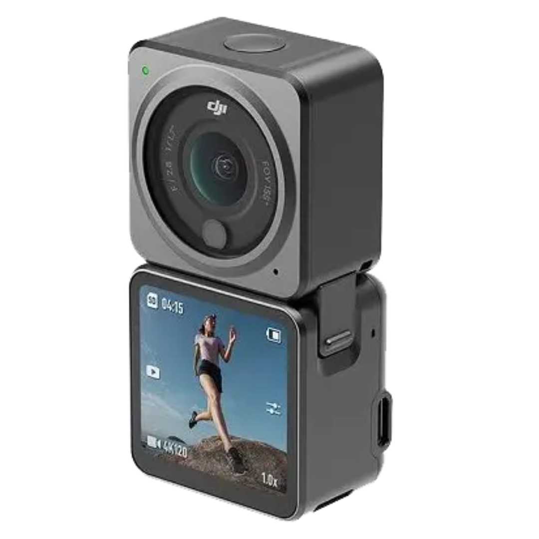 DJI Action 2 Dual Screen Combo – Modular 4K Action Camera with Front & Rear Touchscreens, Magnetic Design, and RockSteady 3.0 Stabilization