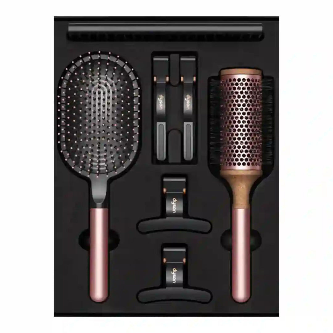 Dyson Professional Hair Brush Gift Set – Paddle & Round Brushes Rose