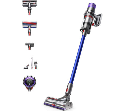 Dyson V11 Absolute Cordless Vacuum – 185 AW, 60‑Min Runtime, LCD Adaptive Cleaning (Nickel/Blue)