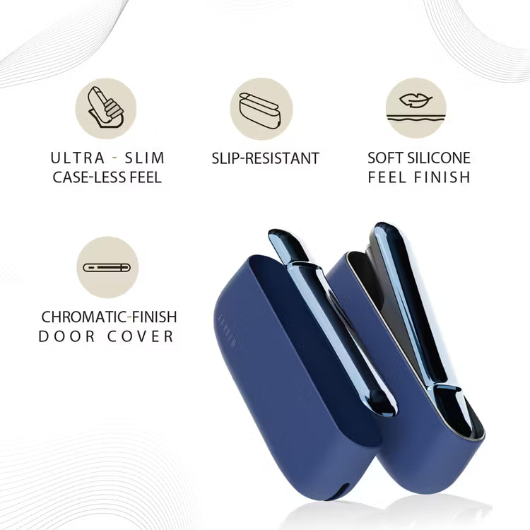 Levelo Iris Pro Silicone Case for IQOS ILUMA 2023 -Slip Resistant- Blue