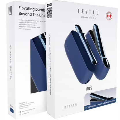 Levelo Iris Pro Silicone Case for IQOS ILUMA 2023 -Slip Resistant- Blue
