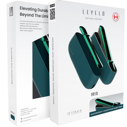 Levelo Iris Pro Silicone Case for IQOS ILUMA 2023 -Slip-Resistant Green