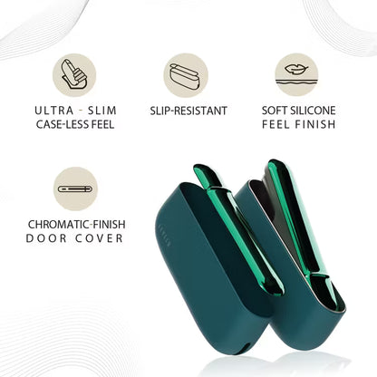 Levelo Iris Pro Silicone Case for IQOS ILUMA 2023 -Slip-Resistant Green