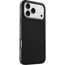 Levelo Spirale PU Leather Hybrid Case for iPhone 17 Pro Max MagSafe Compatible- Black