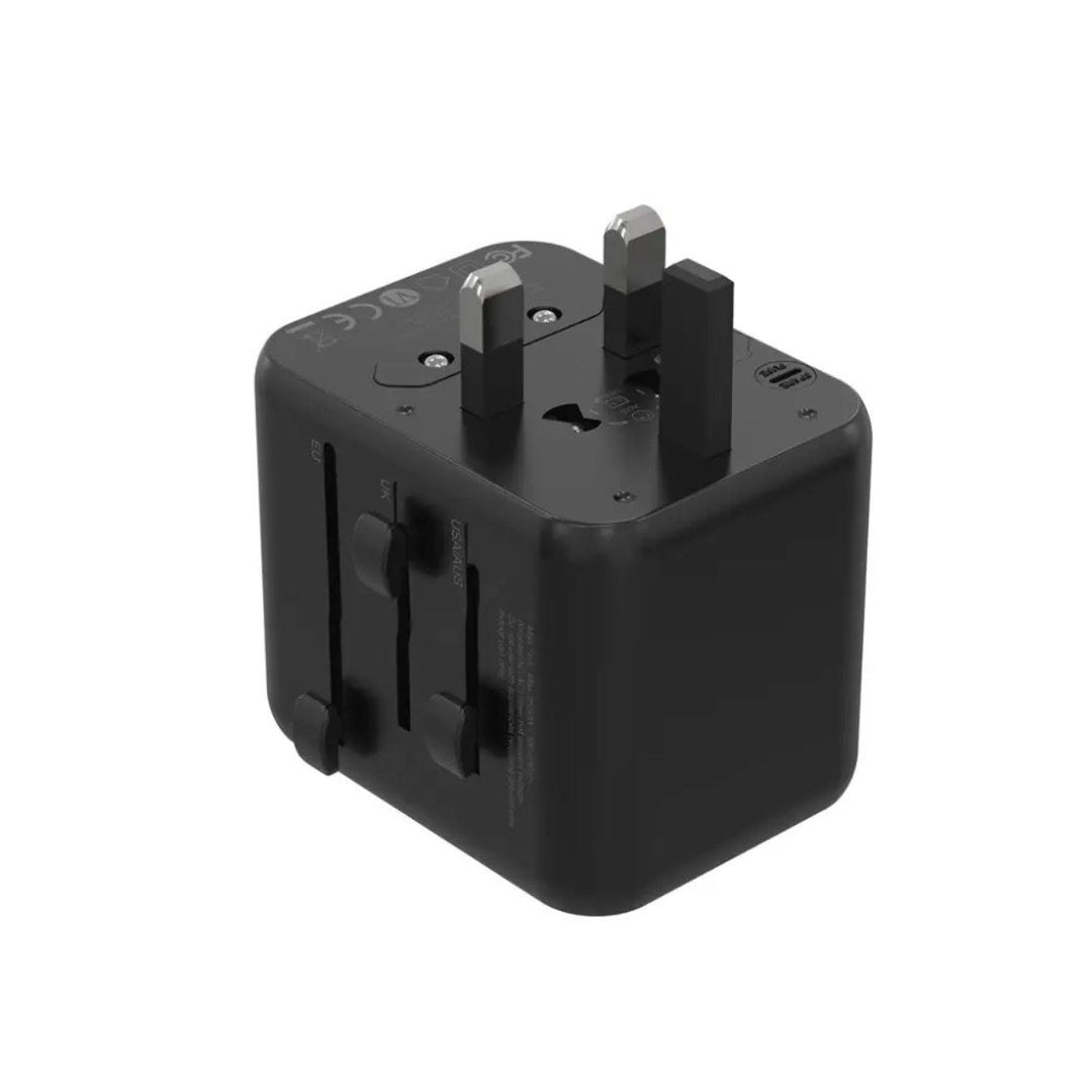 Porodo Universal Travel Adapter – Dual USB-A Ports, 2.4A Output