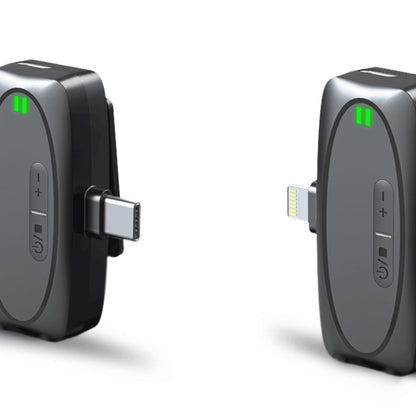 Porodo Lavalier Microphone – Dual Mics, USB-C & Lightning Support