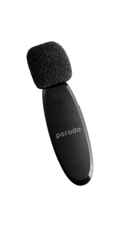 Porodo Lavalier Microphone – Dual Mics, USB-C & Lightning Support
