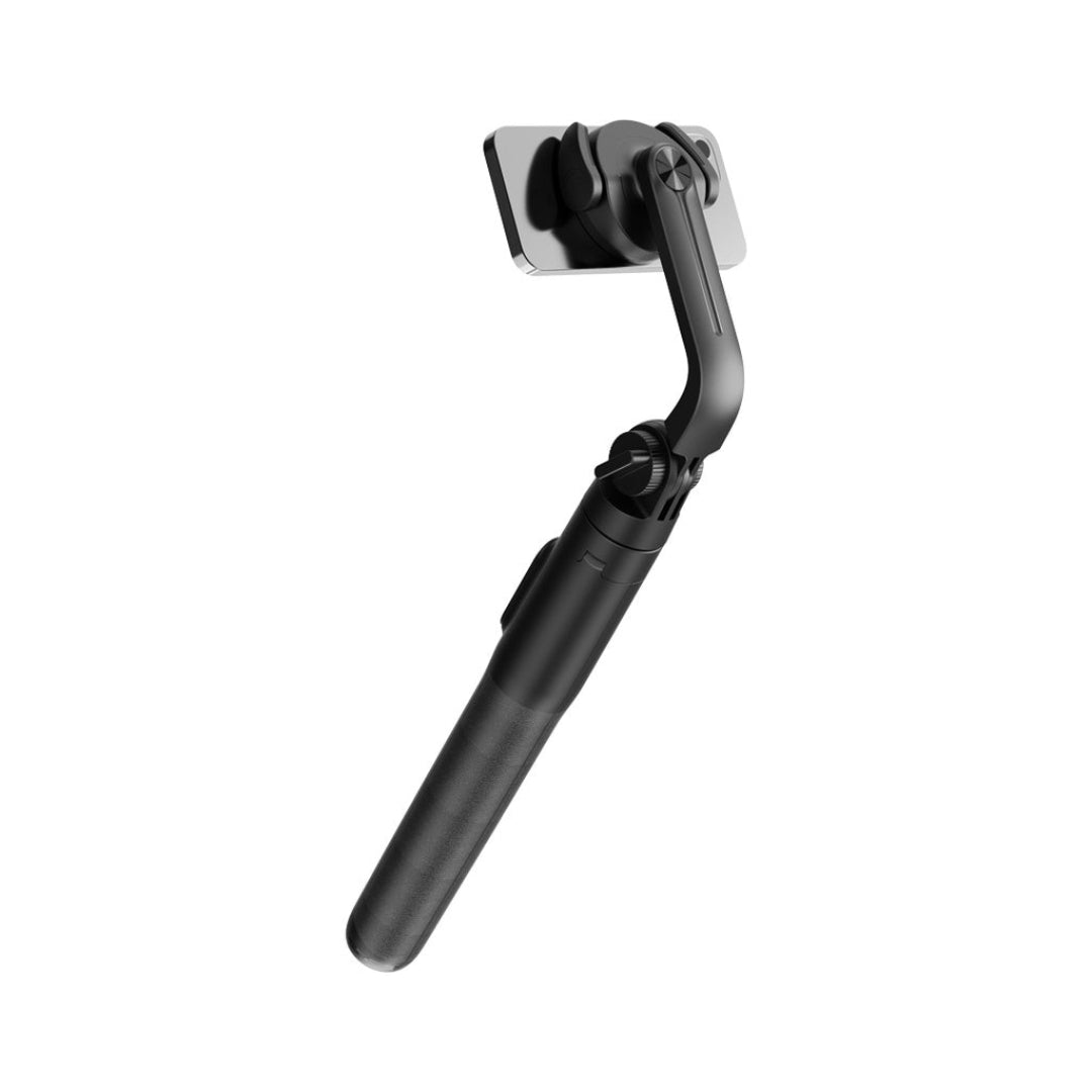 Porodo MagSafe Selfie Tripod – Magnetic Mount, Foldable, Adjustable, Black