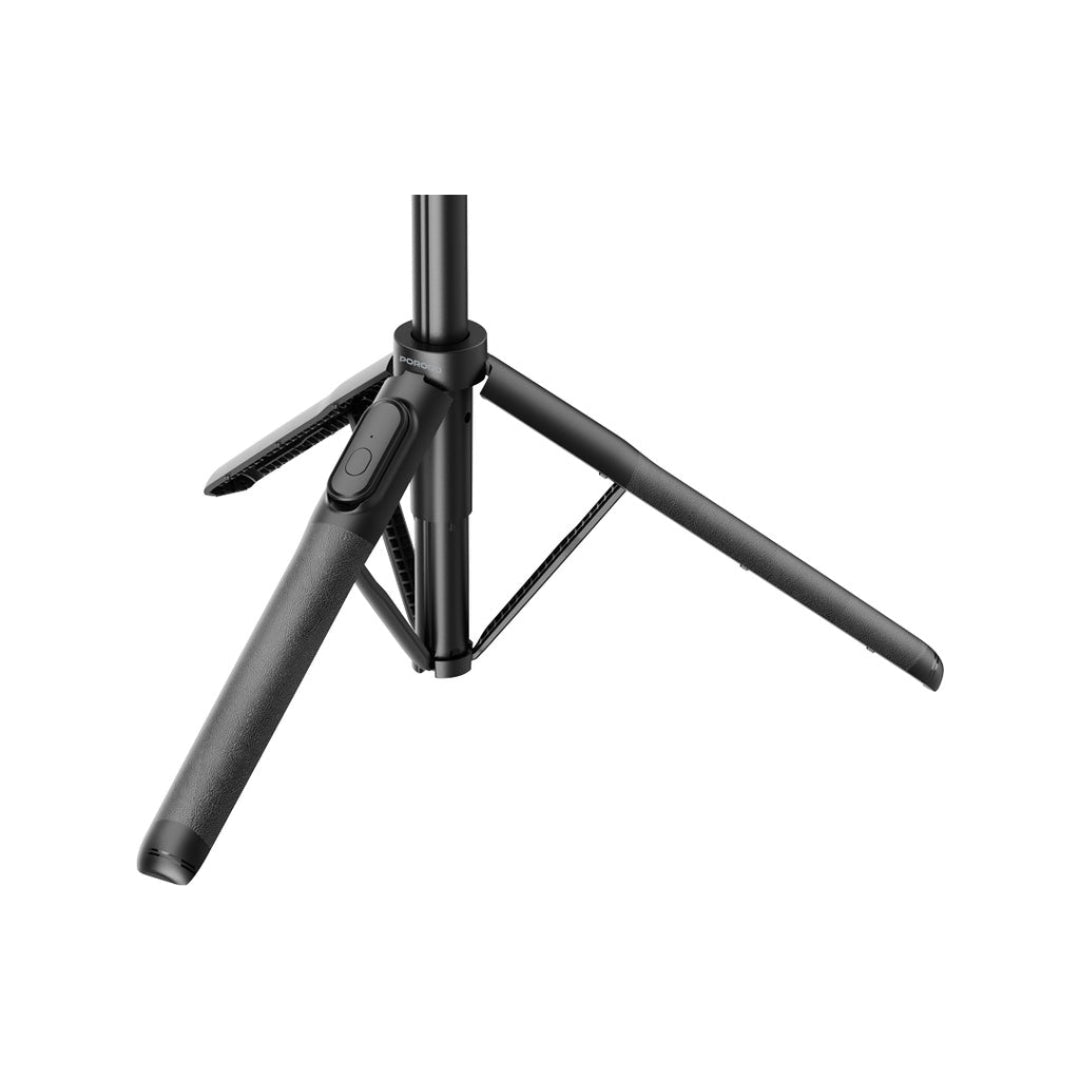 Porodo MagSafe Selfie Tripod – Magnetic Mount, Foldable, Adjustable, Black