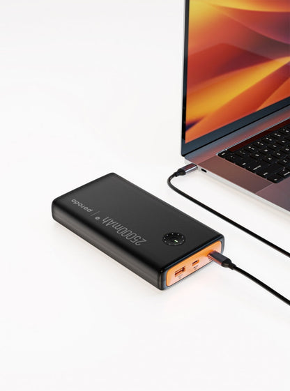 Porodo 25000mAh Power Bank – 100W PD, QC3.0, Triple Output