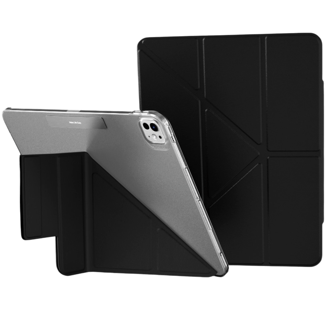 MAGEASY Cover  Facet Folding Folio iPad Pro 13" M4 (Stain-Resistant Black) – Premium Protection