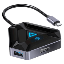 Porodo Gaming 6in1 USB-C Hub Type-C PD 100W HDMI USB SD MicroSD - Black