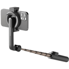 Porodo Magnetic Selfie Stick 64.5cm Extendable with 3 Leg Tripod and Remote Control - Black