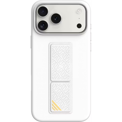 Levelo Morphix Silicone GripStand Case for iPhone 17 Pro Max Silver