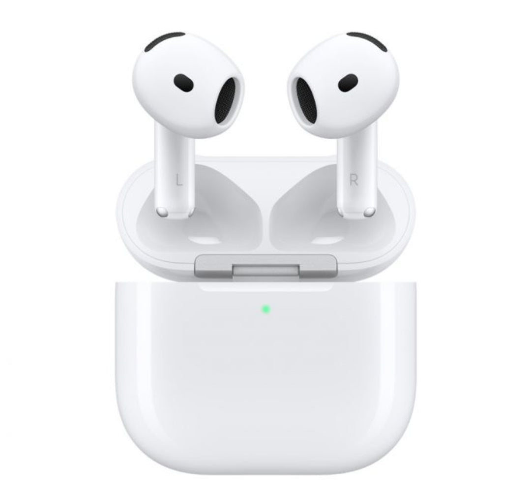 Apple AirPods (4th Generation) with Active Noise Cancellation – USB‑C, Wireless Charging Case – White