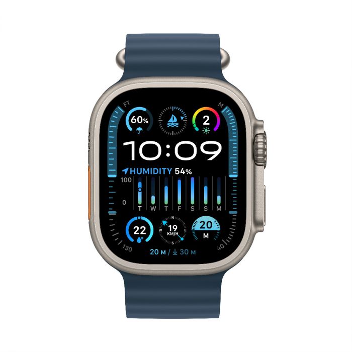 Apple Watch Ultra 2 –Titanium Smartwatch with Ocean Band, Dual-Frequency GPS & 100m Water Resistance