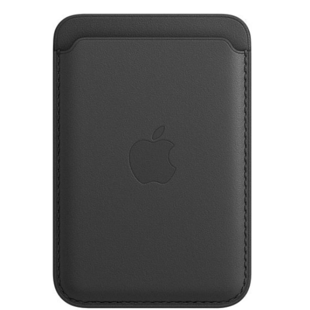 Apple- Leather Wallet For iPhone with MagSafe - Black