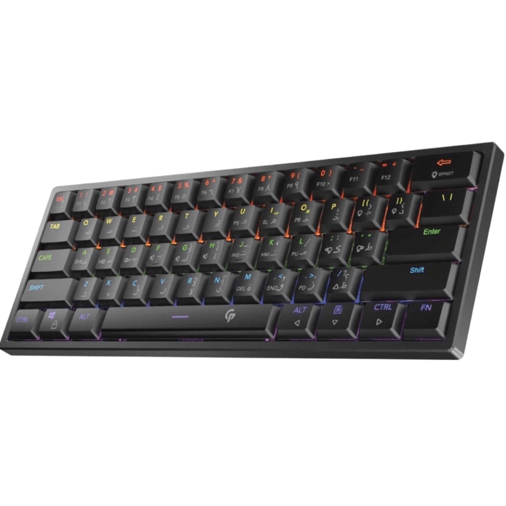 Porodo Low-Profile Mechanical TKL Keyboard Rainbow