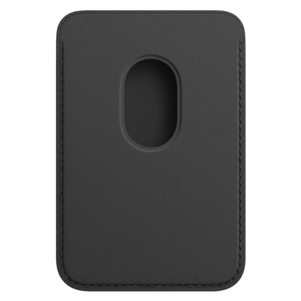 Apple- Leather Wallet For iPhone with MagSafe - Black