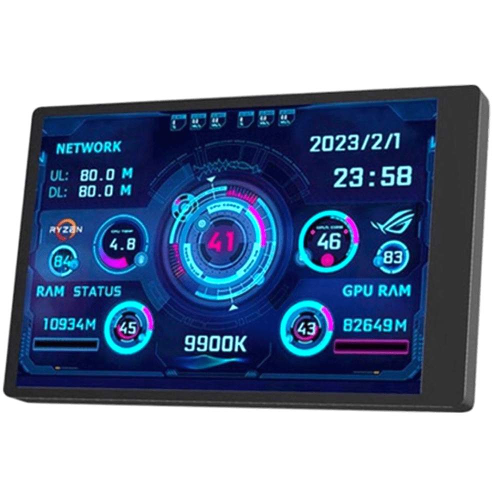 Porodo Gaming 3.5" Mini Smart Information Screen - Black