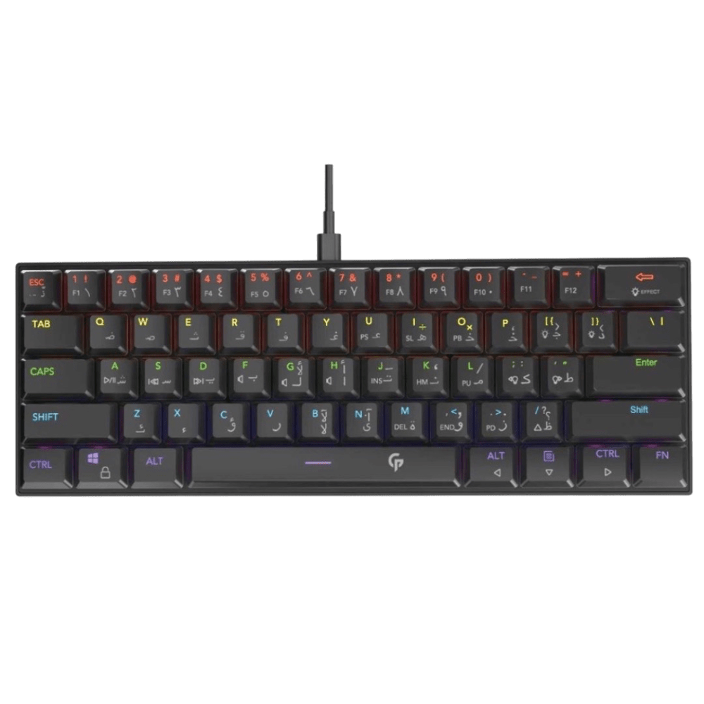 Porodo Low-Profile Mechanical TKL Keyboard Rainbow