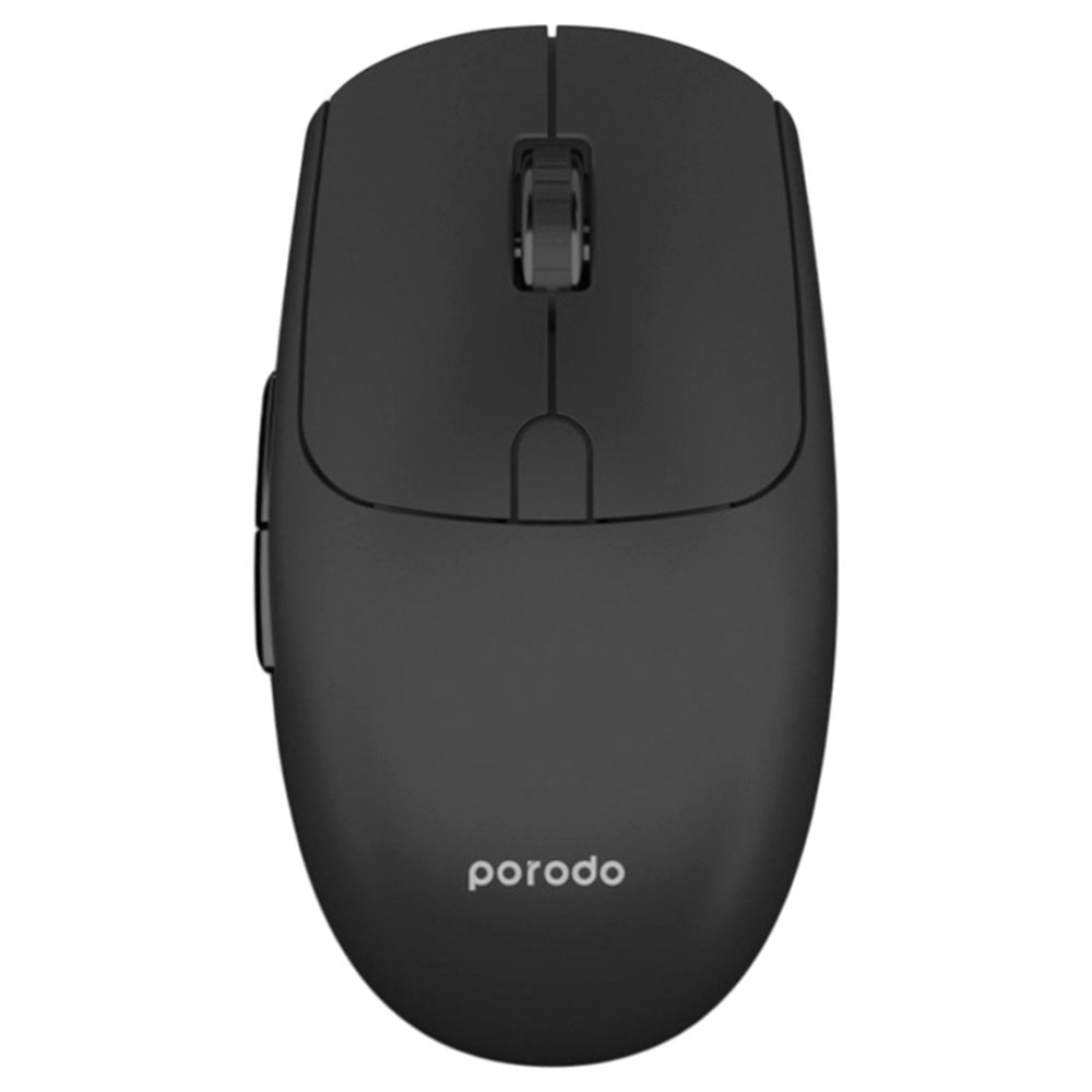 Porodo 2 in 1 2.4G Wireless Office Mouse - Black