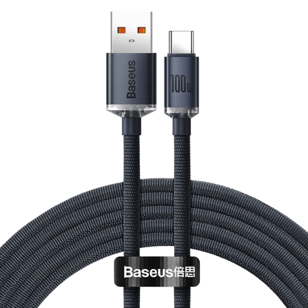 Baseus Cable Crystal Shine cable USB to USB-C, 100W, 1.2m (Black)