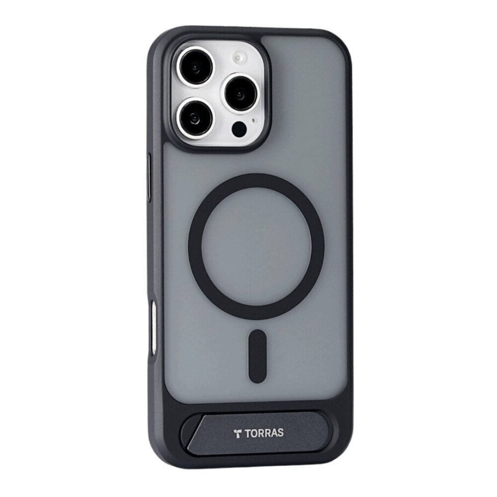 Torras Cover Pstand For iPhone 16 series Built-in Integrated Kickstand